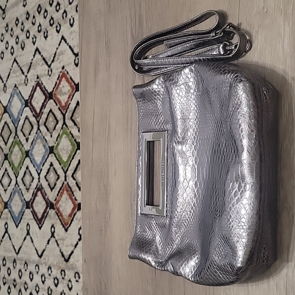 Michael Kors Silver Leather Purse